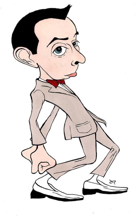 Peewee Herman, Paul Reubens, Pee Wee Herman, Tim Burton Art, Pee Wee, Aesthetic Iphone, Paper Doll, Caricatures, Tim Burton