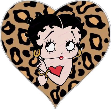 Betty Boop Pfp Aesthetic, Pfp Betty Boop, Mcbling Stickers, Cheetah Print Widget, Cheetah Print Pfp, Pfp Pics For Insta, Betty Boop Profile Picture, Betty Boop Stickers, Thrift Logo