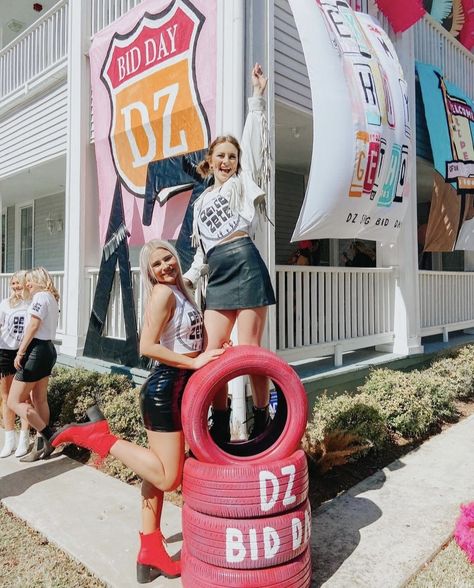 Ride Of Your Life Bid Day Theme, Road Trip Bid Day Theme, Welcome To The Ride Of Your Life Bid Day, Ride Of Your Life Bid Day, Road Trip Bid Day, Race Car Sorority Theme, Nascar Bid Day, Bidday Themes, Sorority Themes