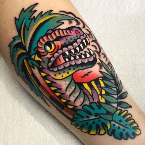 3,070 Likes, 18 Comments - @joshbovendertattoo on Instagram: “Thank you @n8_crockett for getting tattooed today 🙏🙏🙏 @sweetandsourtattoo @kingpintattoosupply…” Sweet And Sour Tattoo, Tattoo Dinosaur, Bookworm Tattoo, Getting Tattooed, Dinosaur Tattoos, R Tattoo, Bird Silhouette, Black Lines, Silhouette Free