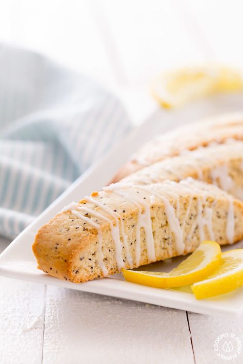 Grab a cup of coffee, a latte or some espresso (or even tea) to enjoy this Lemon Poppy Seed Biscotti to dunk this crispy and lemony treat in.  Enjoy them for breakfast, snack time or any time you have a craving for a tasty treat! #biscotti #lemon #breakfast #poppyseed Lemon Poppyseed Biscotti Recipe, Lemon Biscotti, Biscotti Recipes, Italian Cookie Recipes, Biscotti Cookies, Lemon Poppy Seed, Biscotti Recipe, Hello Sweetie, Lemon Poppy