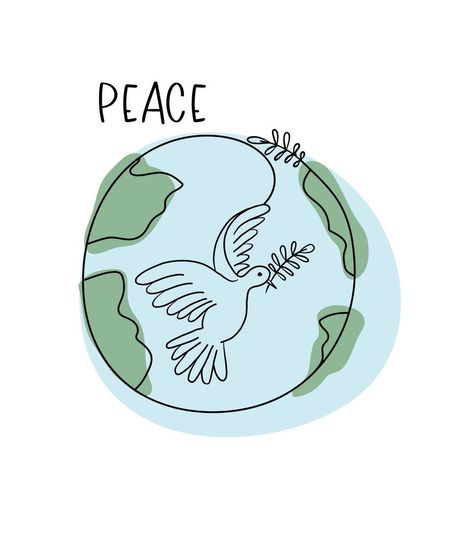 Flying pigeon with a branch . Dove of peace on the background of planet Earth. Hand drawn line sketch. Bird symbol of hope, emblem against violence and military conflicts Sketch Bird, Peace Pigeon, Peace Drawing, Bird Symbol, Flying Pigeon, Youth Logo, Peace Bird, Earth Drawings, Dove Of Peace