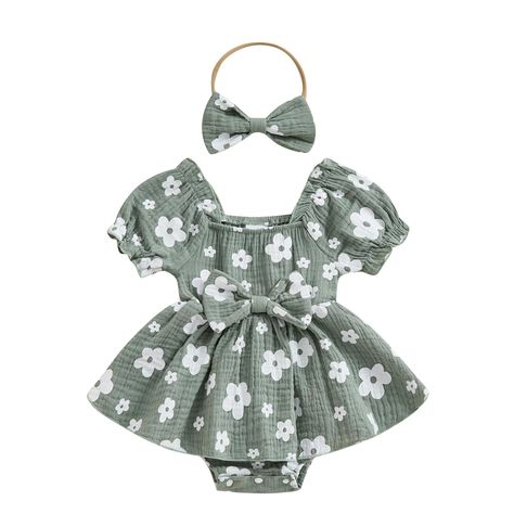 PRICES MAY VARY. MATERIAL---Infant girl summer romper made of premium linen cotton, super soft and skin-friendly material, newborn baby girl flower printed tulle tutu dress, not easy to deform, comfortable to wear.Super cute baby clothes for girls. DAISY DESIGN---Baby girl sleeveless one-piece, daisy print ,ruffle short sleeve jumpsuit, ruched romper onesie bodysuit, elastic waist jumpsuit romper dress for baby girl, bowknot hairband, Baby girl summer onesie romper dress lovely and fashionable, Summer Onesies, Mesh Romper, Crochet Pumpkins, Tulle Tutu Dress, Onesie Dress, Cute Headbands