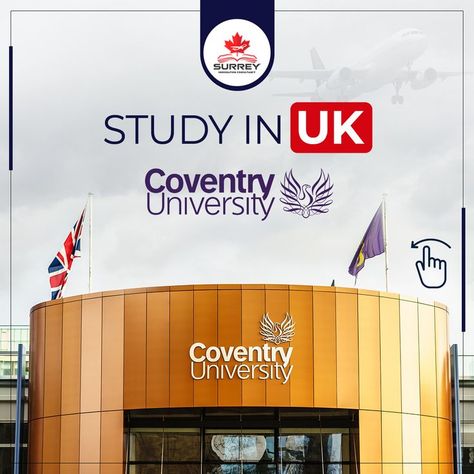 Experience the World class education in Coventry University !
Ask to our for next intakes, Student visa & Courses etc.,

contact us @ 1800-889-6113, +1-778-244-4242
or mail your query : hello@surreyic.com

#LatestUpdatesCanada #usa #studyinusa #studyabroad #Visitorvisa #internationalstudents #highereducation #ludhiana #india #punjab #surreyimmigration #StudyPermitExtension #openworkpermit #UK #StudyinUK Coventry University, Student Visa, International Students, Coventry, World Class, Study Abroad, Higher Education, United Kingdom, University