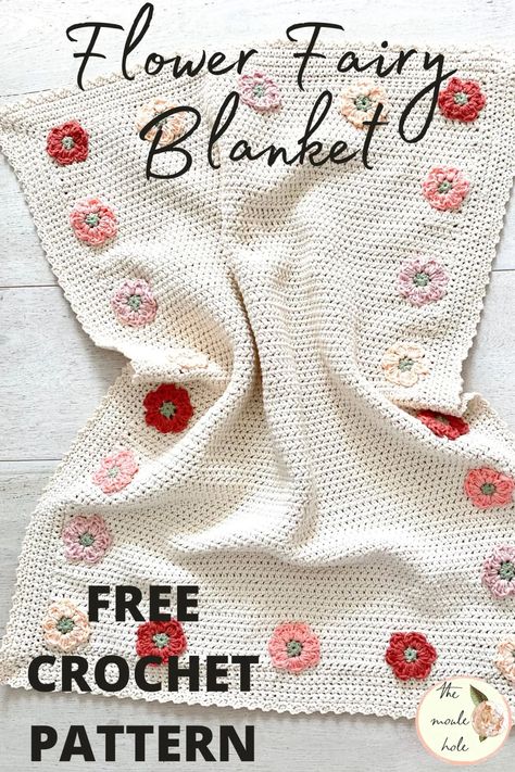 Crochet Flower Blanket, Blanket Gifts, Crochet Blanket Designs, Crochet Baby Girl, Crochet Girls, Crochet Patterns Free Blanket, Haken Baby