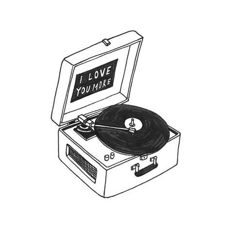 Music Drawings, Music Illustration, Mini Drawings, Instagram Highlight Icons, Record Player, Line Art Drawings, Doodle Drawings, Art Plastique, Tattoo Sketches