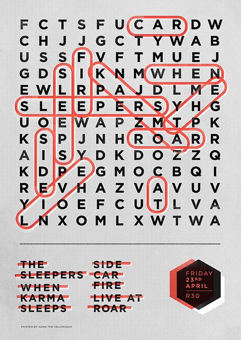 Word Search Poster, Best Posters, 달력 디자인, Zine Design, 타이포그래피 포스터 디자인, Publicidad Creativa, Plakat Design, 카드 디자인, Type Posters