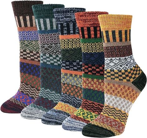 Justay Comf 5pairs Women Socks Merino Wool Winter Thermal Soft Classic Chunky Socks for Ladies Breathable Premium Hiking Socks Sweat-wicking, Wool Socks Gift for Men Women （4-8 Yellow, orange, gray） : Amazon.co.uk: Fashion Womens Wool Socks, Cashmere Socks, Hiking Socks, Soft Sock, Sock Packs, Cozy Socks, Wool Winter, Winter Socks, Socks For Women