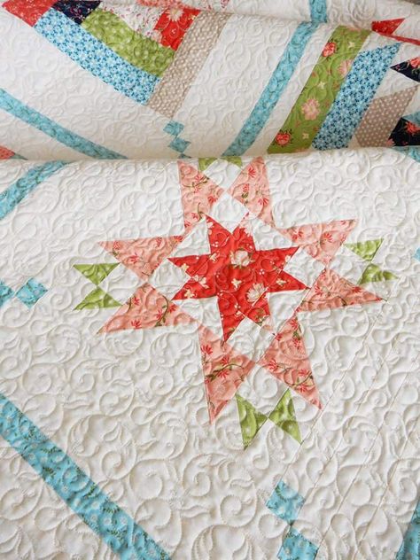 Charm Pack Patterns, A Quilting Life, Charm Pack Quilt Patterns, Charm Square Quilt, Charm Pack Quilt, Bright Quilts, Quilt Care, Sampler Quilts, Star Quilt Blocks