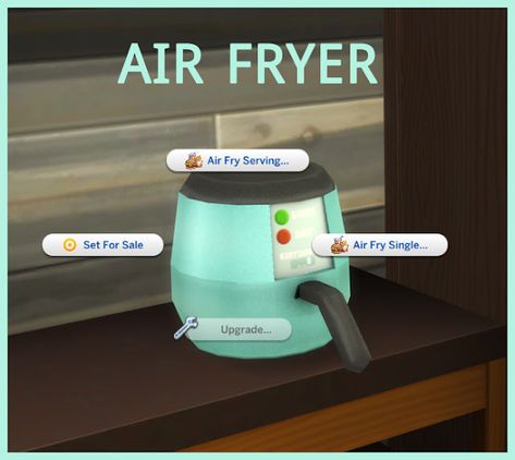 Air Fryer - The Sims 4 Mods - CurseForge Ts4 Air Fryer, Sims 4 Airfryer Mod, Sims 4 Gadgets Cc, Sims 4 Air Fryer Mod, Sims 4 Functional Thermostat Cc, Sims 4 Cc Functional Air Fryer, Sims 4 Functional Appliances, Air Fryer Sims 4, Sims 4 Airfryer