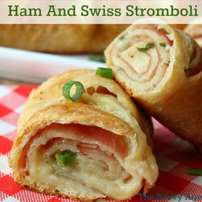 Enjoy this 5 ingredient easy and delicious Ham and Swiss Stromboli recipe. Melts in your mouth and can be easily tweaked with the cheese of your choice. Recipes With Deli Ham Slices, Stromboli Recipe Easy, Recipe Easy Quick, Ham And Swiss, Stromboli Recipe, Cake Cooking, Cheap Dinners, Yummy Dips, 5 Ingredient