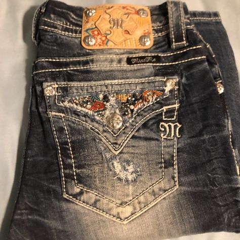 Never Worn. Excellent Condition. 26” Waist. 31” Inseem (Regular Length). Early 2000s Outfits, 8th Grade Outfits, Poshmark Clothes, Affliction Jeans, Miss Mes, Miss Me Shorts, Thrifted Outfits, Causual Outfits, Cute Jeans