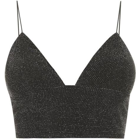 **Lurex Cord Strap Bralet by Rare ($13) ❤ liked on Polyvore featuring tops, crop tops, shirts, tank tops, black, polyester shirt, crop top, shirt tops, bralette crop top and bralette tops Tank Tops Black, Crop Tops Shirts, Outfit Retro, Bralet Tops, Halter Neck Crop Top, Leather Crop Top, Cropped Shirts, High Neck Crop Top, Black Cropped Tank