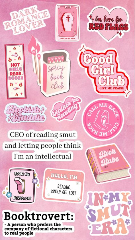 Digital Scrapbook Stickers Aesthetic, School Aesthetic Stickers, Kindle Stickers Printable, Bookish Stickers Printable, Artsy Background, Book Page Crafts, Business Baby, Book Cafe, Kindle Cover