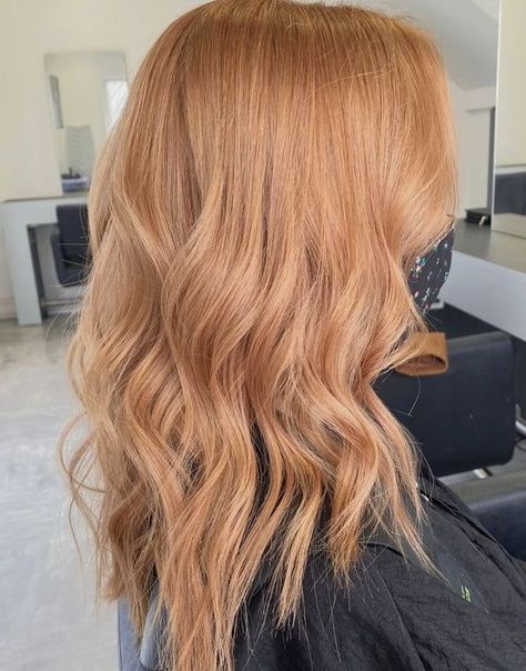 Strawberry Peach Hair Color, 2023 Strawberry Blonde, Very Light Copper Blonde Hair, Copper Hair Color Light, Light Orange Copper Hair, Light Red Orange Hair, Very Light Ginger Hair, Light Blonde Red Hair, Peach Colour Hair