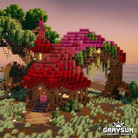 Hut Minecraft, Minecraft Witch, Hut Design, Witch Hut, Minecraft Builds, Minecraft Ideas, Block Party, Minecraft Houses, The Block