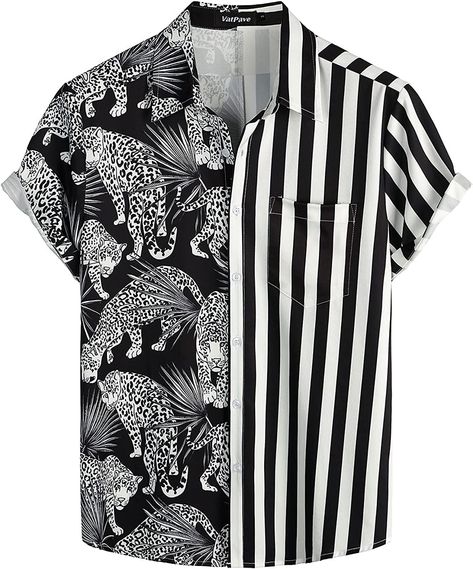 Amazon.com: VATPAVE Mens Flamingo Hawaiian Shirts Short Sleeve Button Down Summer Shirt Beach Casual Shirts : Clothing, Shoes & Jewelry 3d Sunflower, Hawaiian Men, Oversized Clothes, Flamingo Shirt, Summer Vacations, Shirt Detail, Tees For Men, Sun Beach, Beach Casual