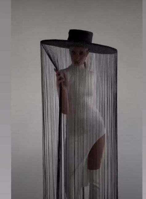 Existansialism Art, Cool Visuals, Unique Wide Brim Hat, Weird Clothes Aesthetic, Fantasy Photoshoot Ideas, Extravagant Aesthetic, Stage Inspiration, Japanese Fashion Trends, Experimental Fashion