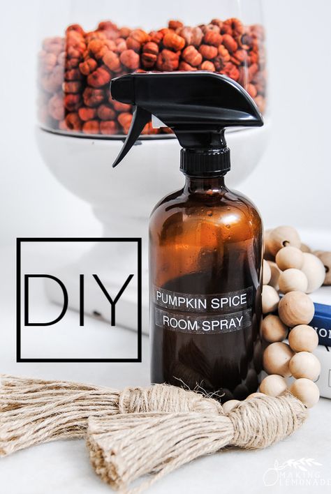 DIY Pumpkin Spice Room Spray & Potpourri | Making Lemonade Leather Diffuser, Homemade Room Spray, Pumpkin Spray, Christmas Room Spray, Pest Spray, Room Spray Recipe, Ant Spray, Diy Room Spray, Diy Pumpkin Spice