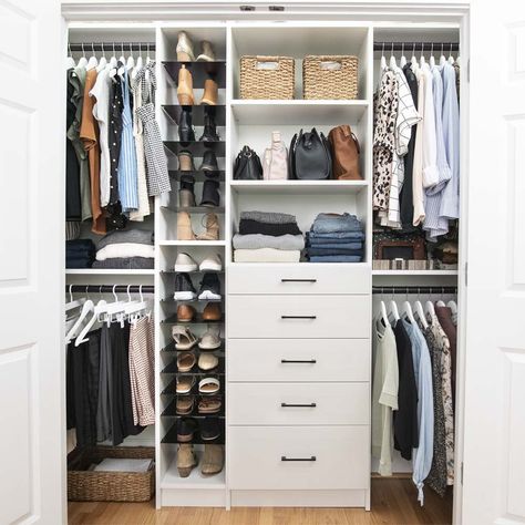 All Around Reach In Closet | EasyClosets Standard Closet Makeover, Reach In Closet Ideas, Easy Closets, Closet Redesign, Small Closet Design, Closet Maid, Closet Idea, Master Closet Design, Closet Redo