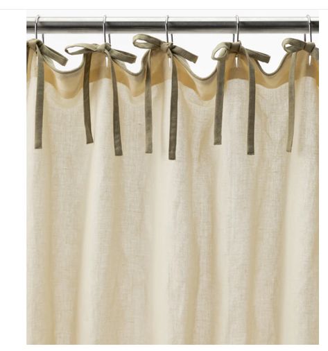 Linen Shower Curtain, Stylish Shower Curtain, Green Shower Curtains, Striped Shower Curtains, White Shower Curtain, White Shower, Bathroom Trends, Home Vibes, Patterned Shower Curtain