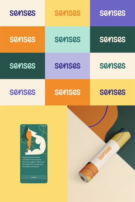 Senses is an app for sexual health. It offers physical practices, meditations, daily exercises, and workshops from experienced coaches. You can use Senses with your partner or just by yourself. Senses is all about the connection – with yourself or with your partner. That's why we used ligatures to create pairs of letters in a logo. And just like in breathing practices, letters line up and create a rhythm. Daily Exercises, Startup Branding, Health Practices, Meditation Apps, Health Logo, Environmental Graphics, Small Business Owners, Brand Identity Design, Graphic Design Branding