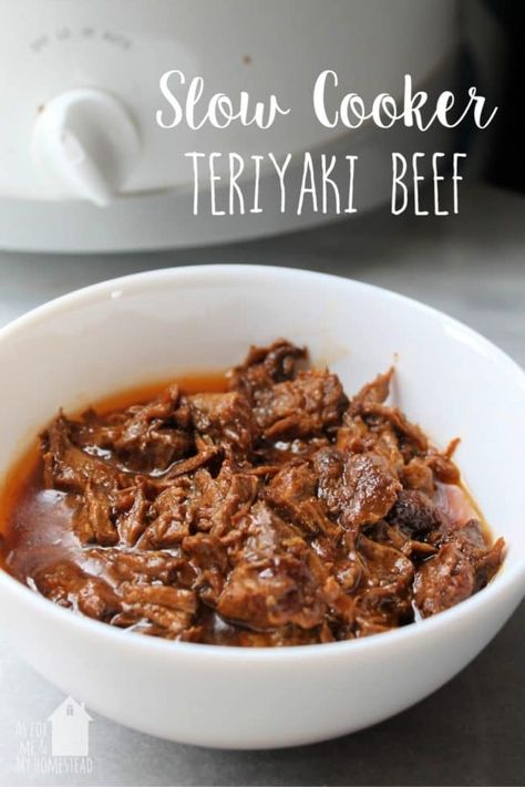 Let dinner make itself tonight, with this flavorful Slow Cooker Teriyaki Beef, made in the CrockPot. Slow Cooker Bbq Beef, Beef Teriyaki, Bbq Sauce Ingredients, Slow Cooker Teriyaki, Slow Cooker Ham, Teriyaki Beef, Slow Cooker Bbq, Bbq Beef, Best Slow Cooker