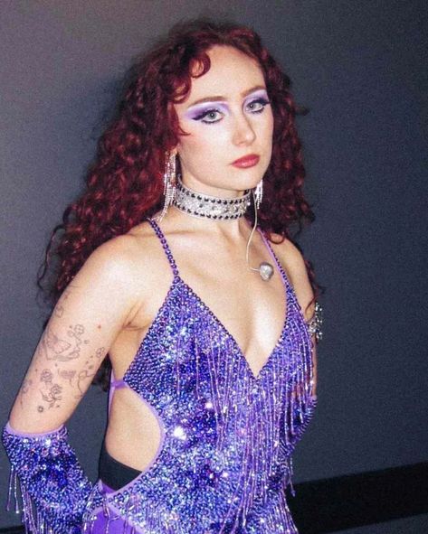 "call me hot, not pretty" - chappell roan ✨️🪩💅💎 @aryparty14 using quick change styler #inhhair #chappelroan #redhair #halloweeninspo Chapell Roan, Concert Fit, Sequin Bodysuit, Chappell Roan, Purple Outfits, Fit Ideas, Girls Dream, Concert Outfit, Music Artists