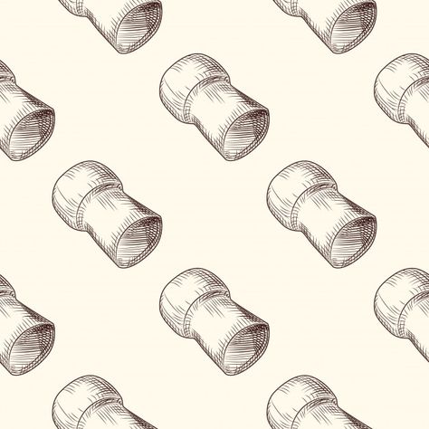 Cork seamless pattern. cork stoppers. en... | Premium Vector #Freepik #vector #pattern #vintage #wood #hand Wine Cork Illustration, Wine Cork Tattoo, Cork Illustration, Cork Drawing, Wine Pattern, French Illustration, Champagne Corks, Wine Bottle Corks, Cork Art