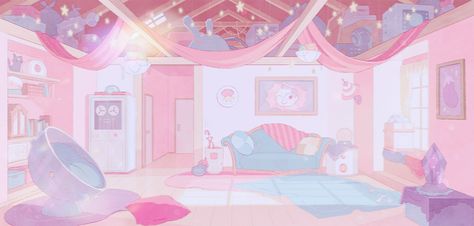 Bee And Puppycat Computer Wallpaper, Bee And Puppycat Wallpaper Desktop, Bee And Puppycat Color Palette, Bee And Puppycat Background, Bee And Puppycat Wallpaper, Whimsical Room, Violet Background, Sky Digital, Sketchbook Cover