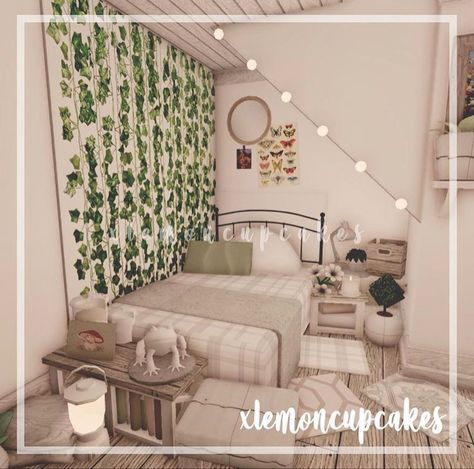 Bloxburg Vintage, Preppy House, Blocksburg Room Ideas￼, Cute Bedroom, House Decorating Ideas Apartments, Bedroom Ideas Aesthetic, Small House Layout, Simple Bedroom Design, Instagram Creator