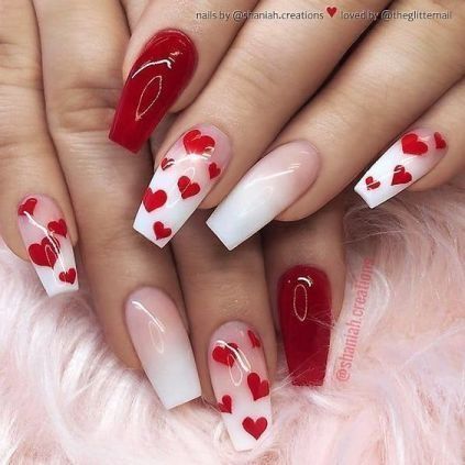 (paid link) A minimal designs opens us up to so many easy designs. It's simple, it's sweet and it's incredibly modern for your fashion-forward style. Irridescent Nails, Iridescent Nails, Vday Nails, Unghie Nail Art, Nails Valentines, Valentine Nail Art, Buffalo Cauliflower, Nail Designs Valentines, Saint Valentine