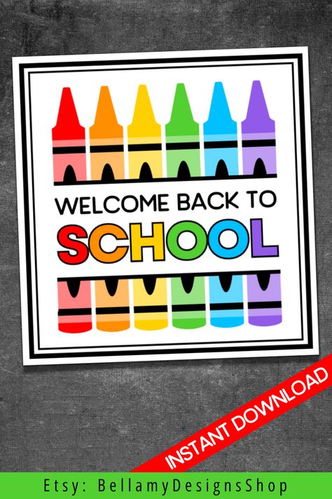 Welcome Back To School Tags, Back To School Tags, Teacher Gift Baskets, Class Rules, School Treats, Welcome Back To School, Staff Appreciation, 1st Day Of School, Back To School Shopping