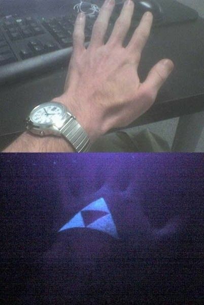 Triforce Tattoo, Uv Tattoos, Black Light Tattoo, Zelda Tattoo, Uv Tattoo, Universe Tattoo, Funny Tattoos, Dark Tattoo, Skin Art