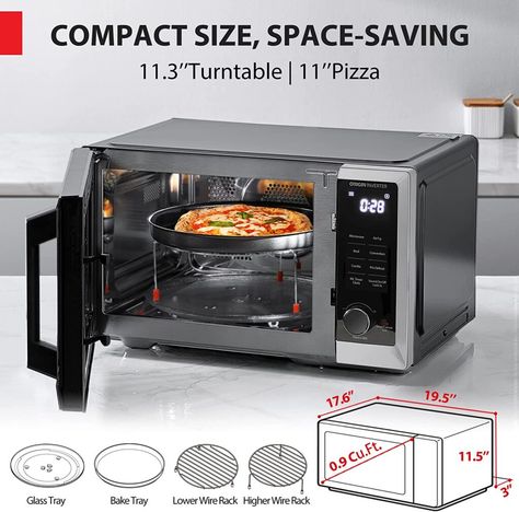 Top 5 Small Microwaves for Campers & Motorhomes (2023) 3 Oven Air Fryer, Black Microwave, Countertop Microwave Oven, Microwave Convection Oven, Grill Rack, Small Microwave, Countertop Microwave, Air Fryer Healthy, Humidity Sensor