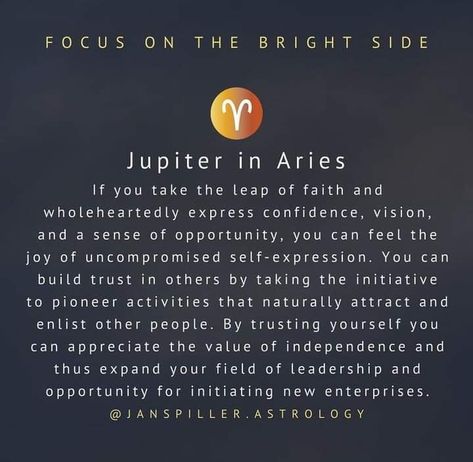 Jupiter Astrology, Jupiter In Aries, Pioneer Activities, Jupiter Sign, Planet Signs, Astrology Planets, Negative Traits, Birth Chart Astrology, Learn Astrology