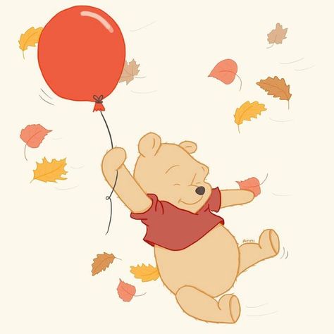 Autumn Winnie The Pooh, Winnie The Pooh Autumn, Winnie Phoo, Winie The Pooh, Winnie The Pooh Characters, Winnie The Pooh Pictures, Phone Decoration, Owl Wallpaper, Thanksgiving Wallpaper