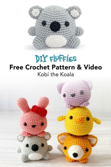 free amigurumi patterns Diy Fluffies, Crocheted Stuffed Animals, Mini Amigurumi, Cozy Crochet Patterns, Quick Crochet Patterns, Crochet Keychain Pattern, Pola Amigurumi, Crochet Animals Free Patterns, Clothes Crochet