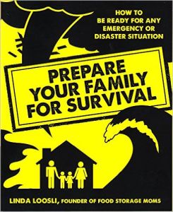 Share... This post is by Bernie Carr, apartmentprepper.com I am excited to feature Prepare your Family for Survival: How to be Ready for any Emergency or Disaster Situation, a book by Linda Loosli, founder of Food Storage Moms (foodstoragemoms.com). The … Continue reading → Survival Food Storage, 72 Hour Kits, Emergency Food Storage, Survival Books, Disaster Preparedness, Emergency Prepping, Survival Food, Emergency Kit, Survival Prepping