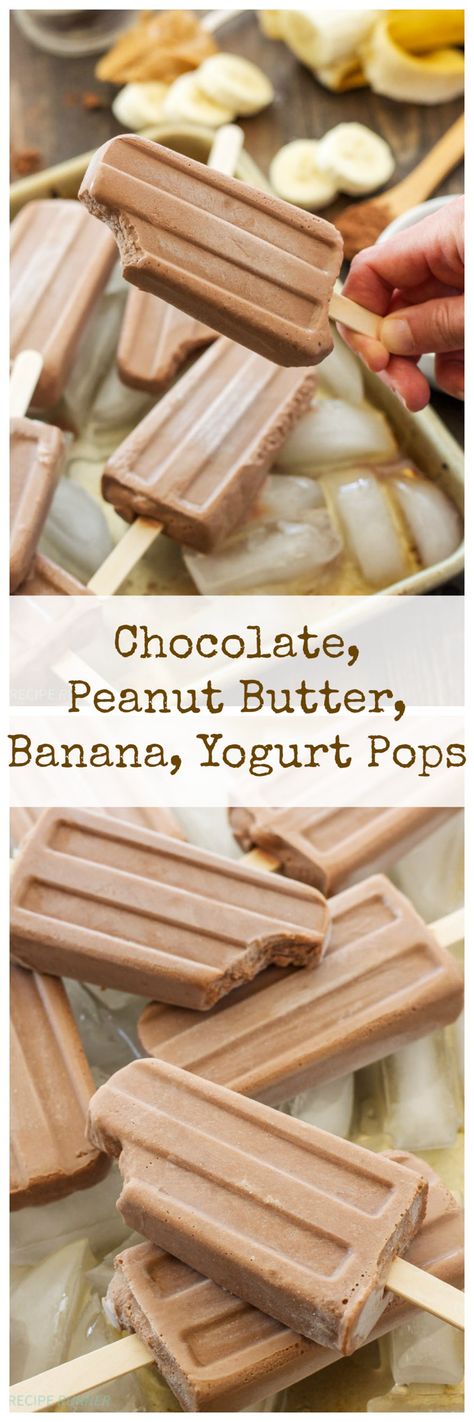 Chocolate Peanut Butter Banana Yogurt Pops - Recipe Runner