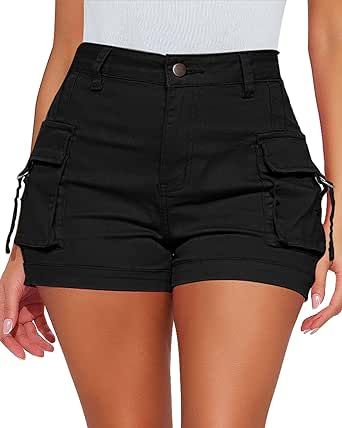 Ditch the dress, grab these comfy cargo shorts! Perfect for casual days, their relaxed style flatters your curves with a high-waist fit. Lightweight and breathable, they're ideal for warm weather adventures, picnics, or beach days. Spacious pockets keep essentials close by. Choose your size (XS-XXL) and embrace effortless style! Cargo Shorts Outfits Women Summer, Cargo Shorts Outfits Women, Cargo Shorts Outfit, Summer Cut, Shorts Outfits Women, Cute Braided Hairstyles, Shorts For Women, Long Shorts, Cut Off Shorts