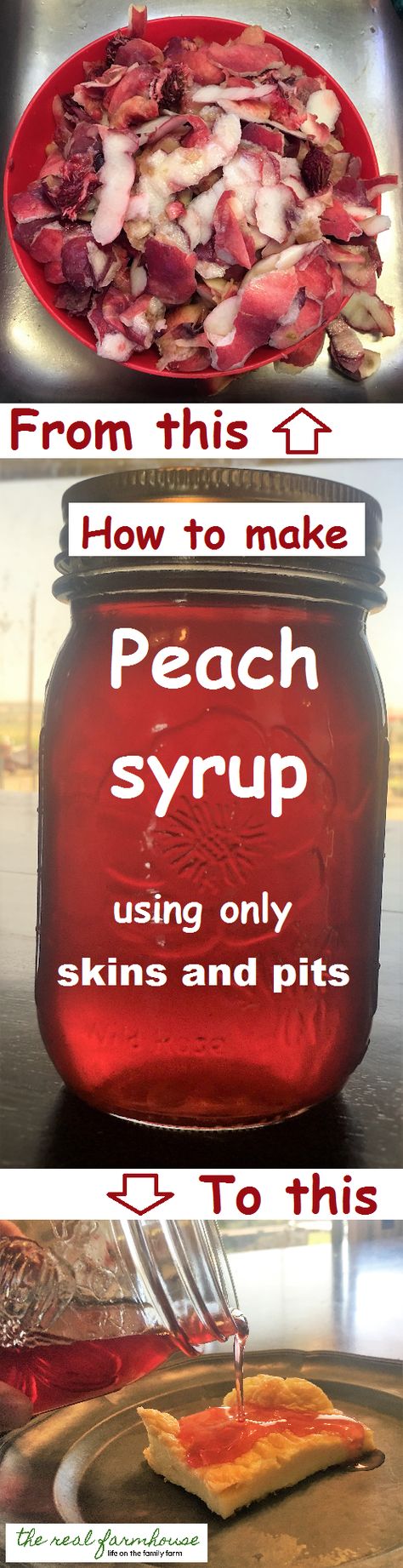 Peach Skin Recipe, Different Types Of Food, Canning Fruit, Peach Syrup, Canned Food Storage, Homemade Syrup, Jam And Jelly, Jelly Recipes, Peach Recipe