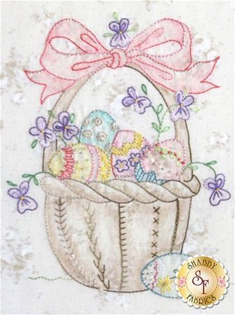 Crabapple Hill, Silk Ribbon Embroidery Tutorial, Easter Embroidery Patterns, Ribbon Embroidery Kit, Wool Applique Patterns, Ribbon Embroidery Tutorial, Easter Embroidery, Redwork Embroidery, Embroidery Patterns Vintage