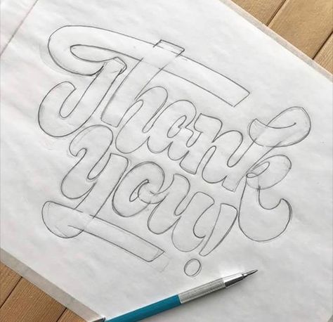 Writing Letters Ideas Design, Logo Doodle Design, Thank You Drawing, Lettering Sketch, Calligraphy Letters Alphabet, Typography Drawing, Tipografi 3d, Lettering Styles Alphabet, الفن الرقمي