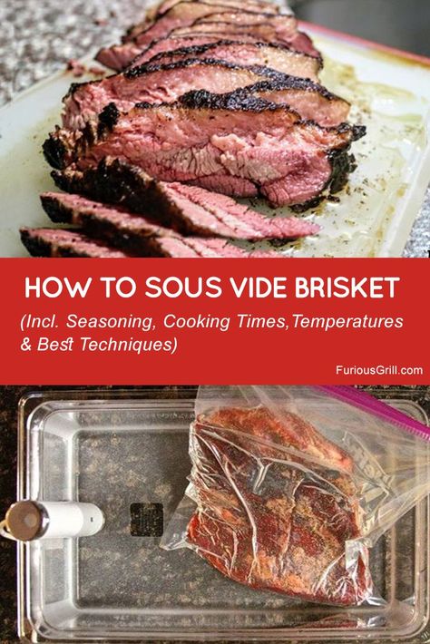 Smoked Flank Steak, Sous Vide Brisket, Sous Vide Steak Recipe, Sous Vide Steak, Braised Brisket, Sous Vide Machine, Beef Brisket Recipes, Smoked Beef Brisket, Sous Vide Recipes