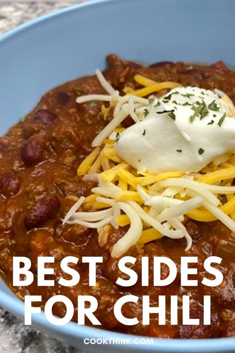 Chilli Night Ideas, Apps That Go With Chili, Serve With Chili What To, Side Dishes With Chili Dinners, Appetizer With Chili, Side Salad To Go With Chili, Sides For Chilli Dinner, Side With Chili, Things To Go With Chili