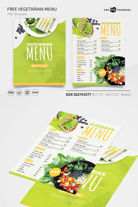 Don’t hesitate and download our new fantastic creation – free Vegetarian Menu PSD template! Burger Names, Pizza Names, Photography Moodboard, Food Menu Template, Food Template, Vegetarian Menu, Restaurant Menu Template, Food Menu Design, Special Desserts