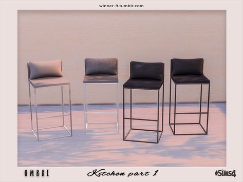 Winner9's Ombre Barstool Sims Resource Kitchen, Sims 4 Cc Furniture Living Rooms, Sims 4 Kitchen, Resource Furniture, Kitchen Objects, The Sims 4 Pc, Sims 4 Clutter, The Sims 4 Packs, Casas The Sims 4