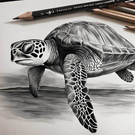 Dive into the serene beauty of the ocean with this delicate pencil sketch of a sea turtle. Each stroke captures the gentle nature and timeless grace of these magnificent creatures, bringing a piece of the sea to your space. Perfect for marine life enthusiasts and art lovers alike, this sketch adds a touch of tranquility and wonder to any collection.  #SeaTurtleArt #PencilSketch #MarineLife #OceanInspiration #ArtLovers #ConservationThroughArt Ocean Sketch Pencil, Sea Turtle Pencil Drawing, Ocean Life Art, Ocean Drawing, Sea Turtle Art, Pencil Sketch Drawing, Ocean Conservation, Art Pencil, Graphite Drawings