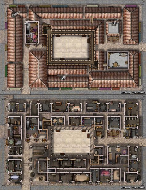 Pathfinder Maps, Fantasy City Map, Building Map, Dnd World Map, Tabletop Rpg Maps, Rpg Maps, Rpg Map, Dungeon Maps, D D Maps